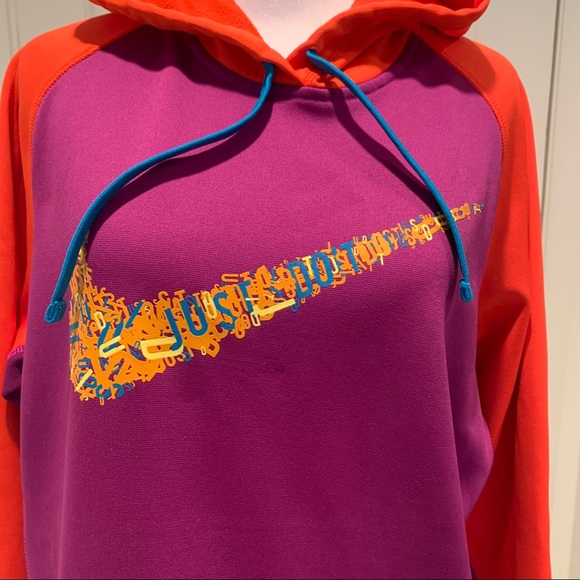 Nike Therma Fit Swoosh Hoodie M Logo Colorblock - Picture 2 of 8